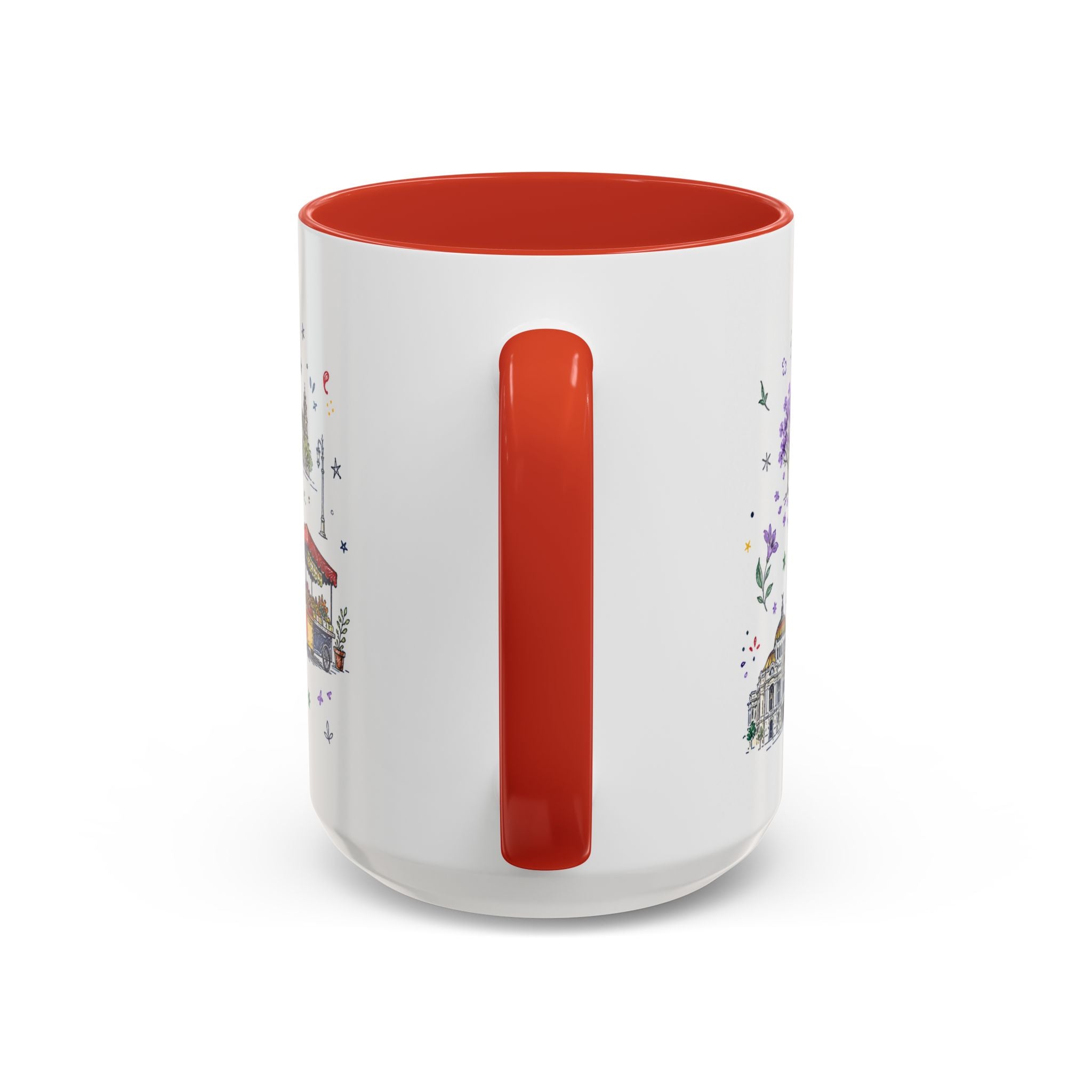 Mexico City Coffee Mug | Mexico Souvenir Travel Gift | Accent Color Ceramic 11oz 15oz