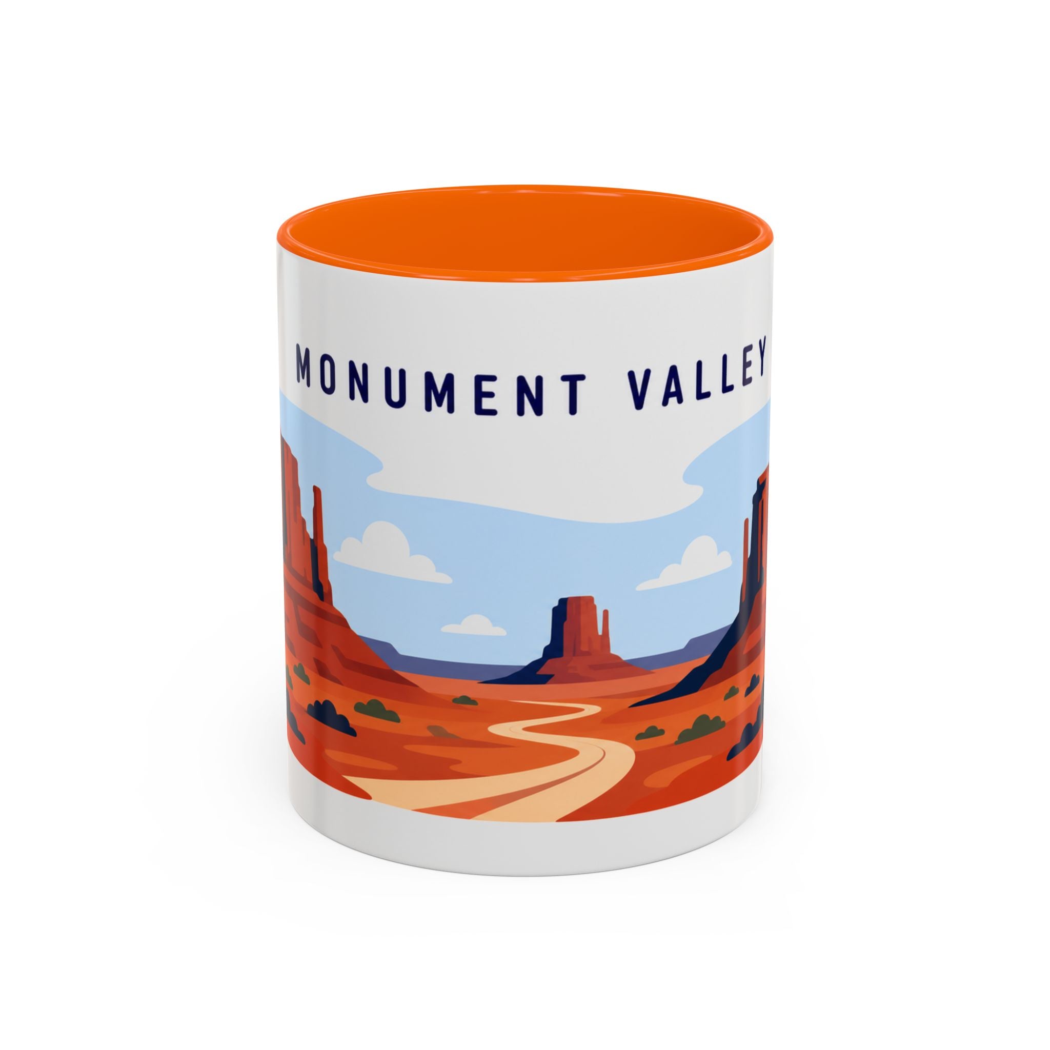 Monument Valley Coffee Mug | Travel Destination Souvenir Gift | Accent Color Ceramic 11oz 15oz