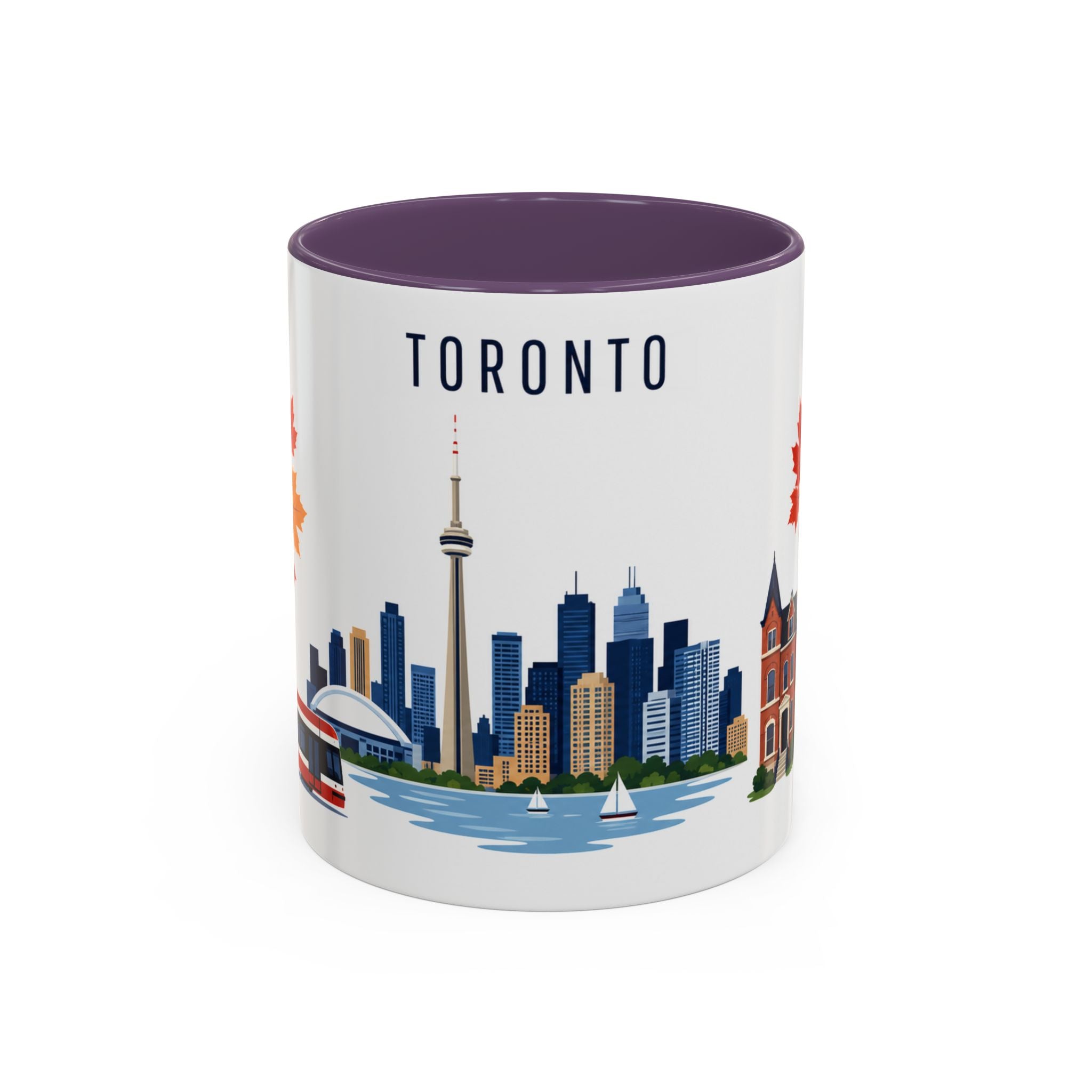 Toronto Coffee Mug | Canada Travel Souvenir | Porcelain Decal City Gift | 11oz 15oz Accent Mug