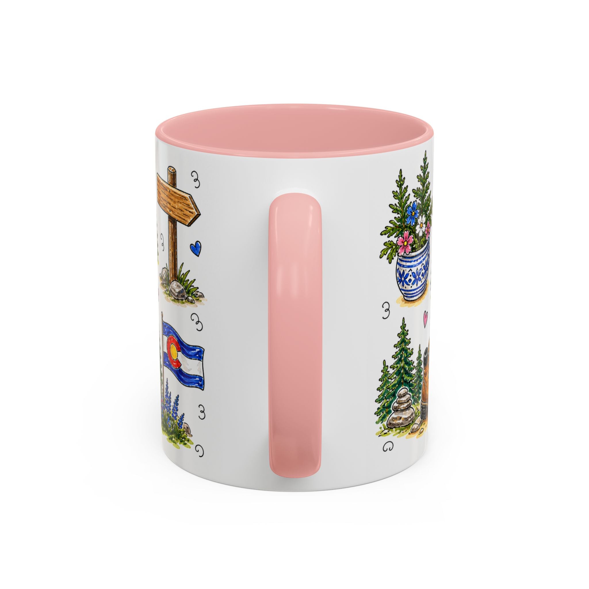 Denver Illustrated Travel Mug | City Souvenir Accent Coffee Mug | 11oz 15oz Ceramic Cup