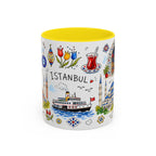 Istanbul Travel Mug | European City Souvenir Accent Coffee Mug | 11oz 15oz Ceramic Cup