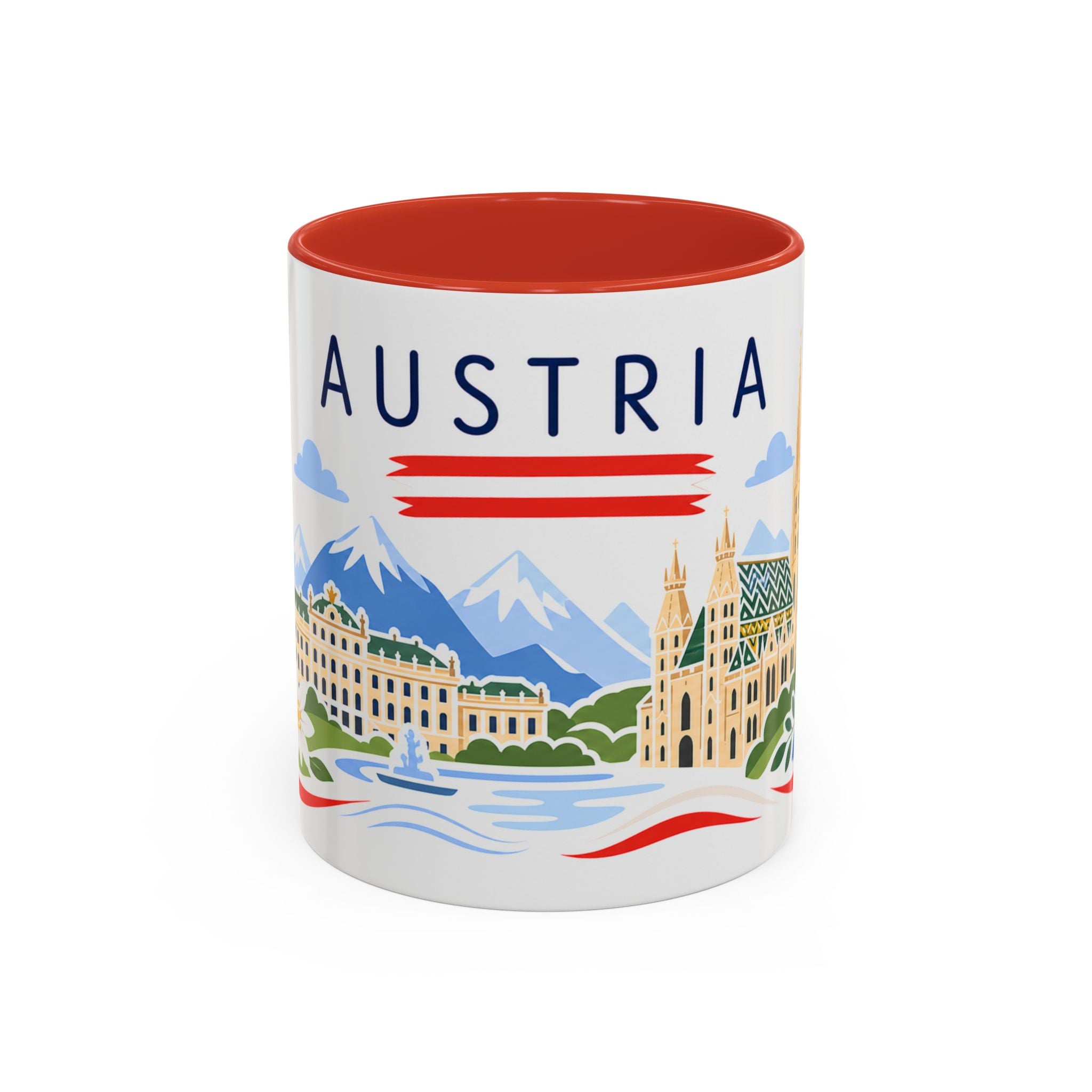 Austria Coffee Mug | Travel Souvenir Accent Mug | Country Gift Ceramic Cup 11oz 15oz