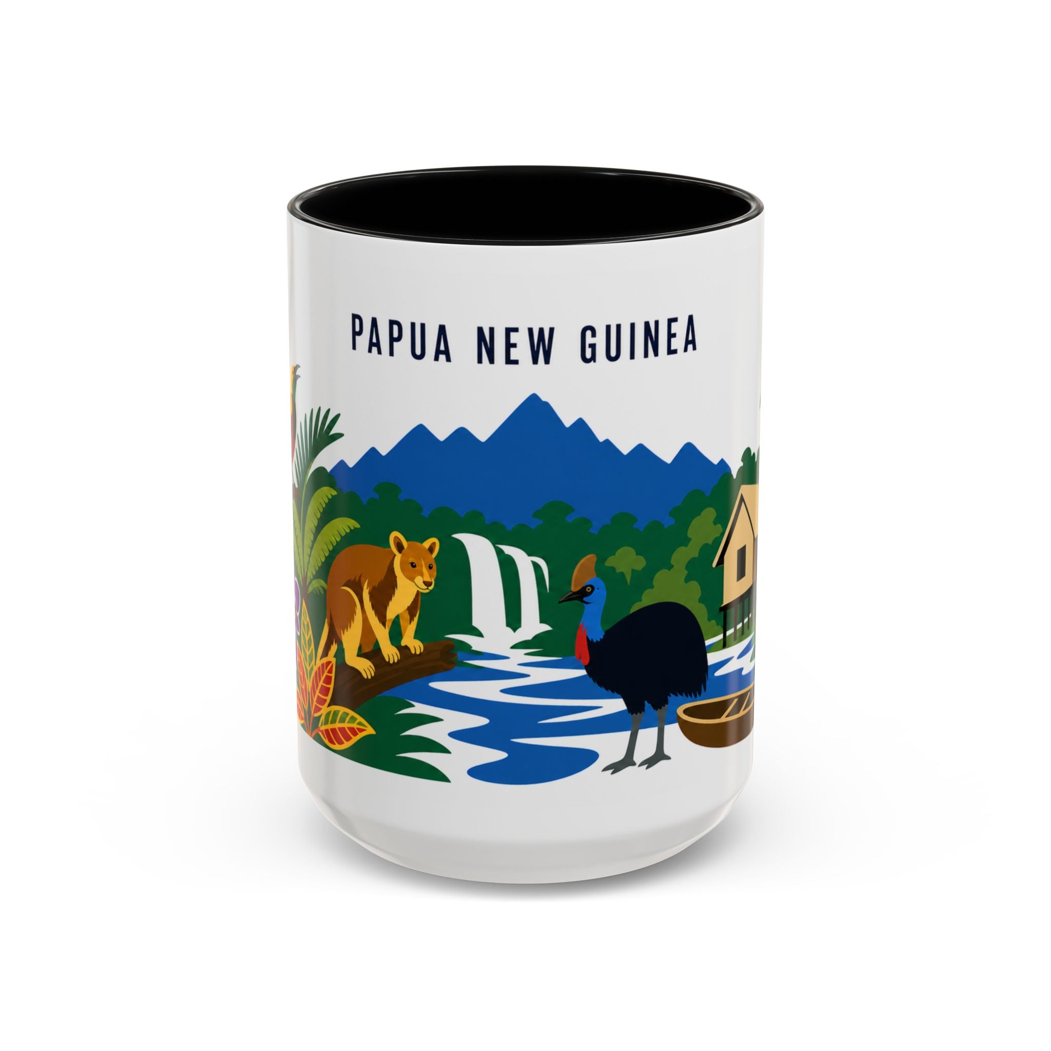 Papua New Guinea Coffee Mug | Travel Souvenir Accent Mug | Country Gift Ceramic Cup 11oz 15oz