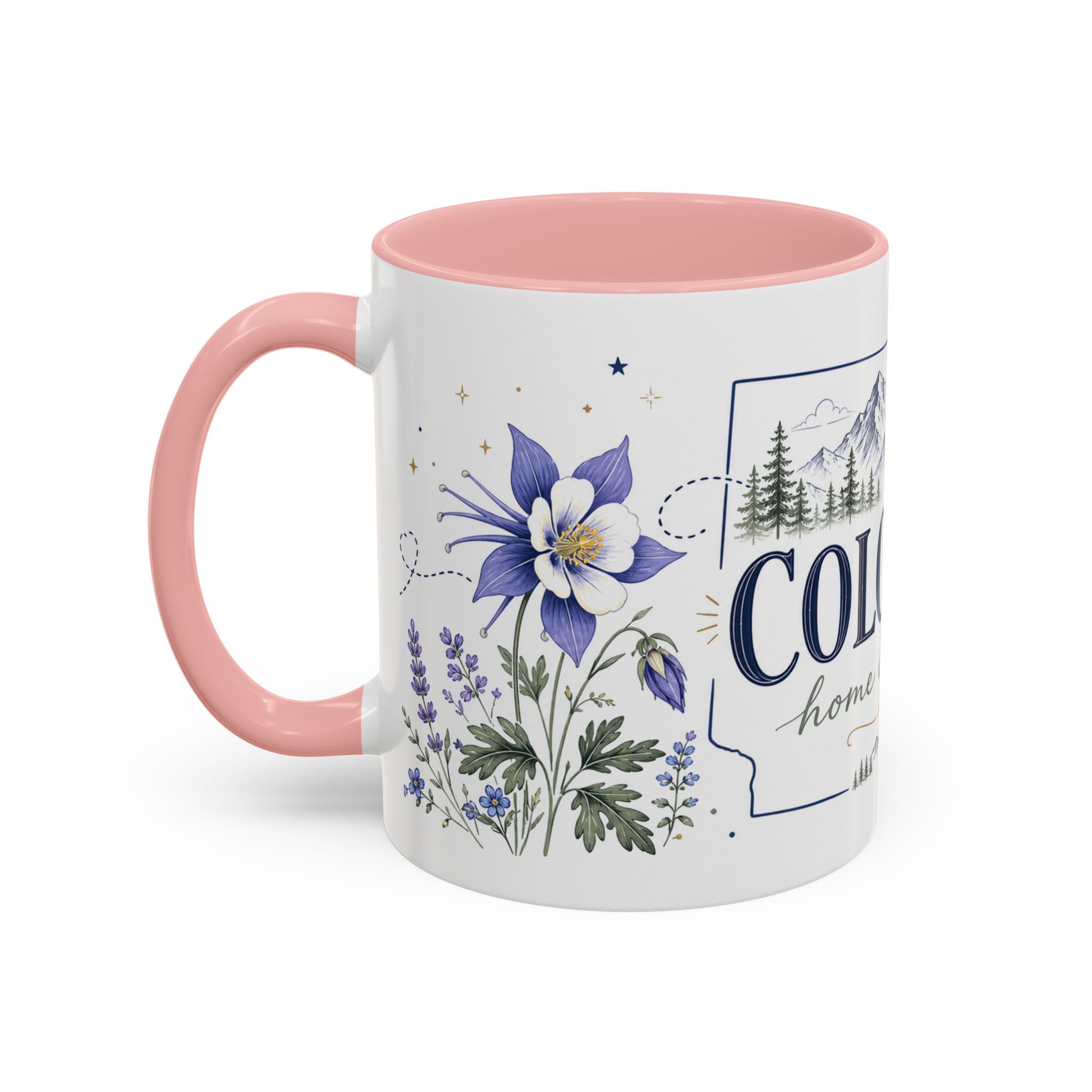 Colorado State Mug | Rocky Mountain Botanical Design | Moving Away Gift