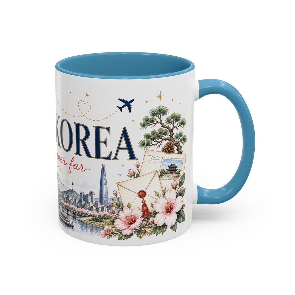 South Korea Home Country Mug | Moving Away Gift | Long Distance Friendship | 11 oz 15 oz Accent Mug