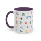Philadelphia Christmas Mug | Watercolor Travel Souvenir | Holiday Gift | Accent Ceramic Coffee Cup 11oz 15oz