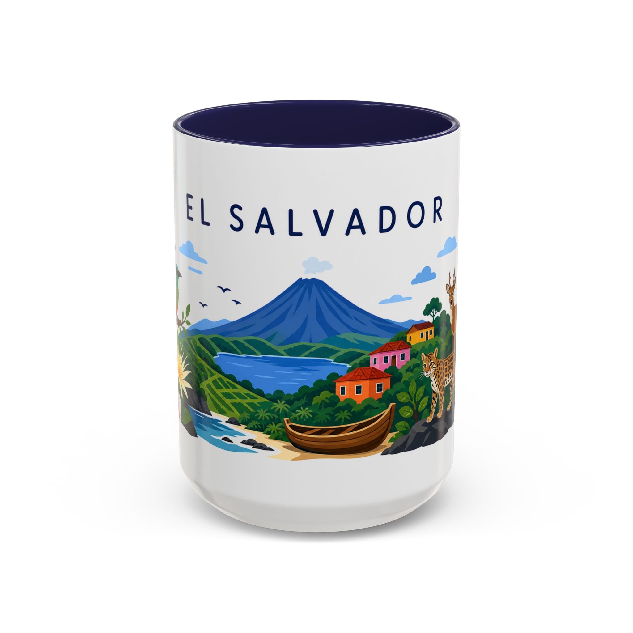 El Salvador Coffee Mug | Travel Souvenir Accent Mug | Country Gift Ceramic Cup 11oz 15oz