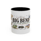 Big Bend National Park Coffee Mug | Texas Desert River Canyon Hiking Gift | Accent Color Ceramic 11oz 15oz