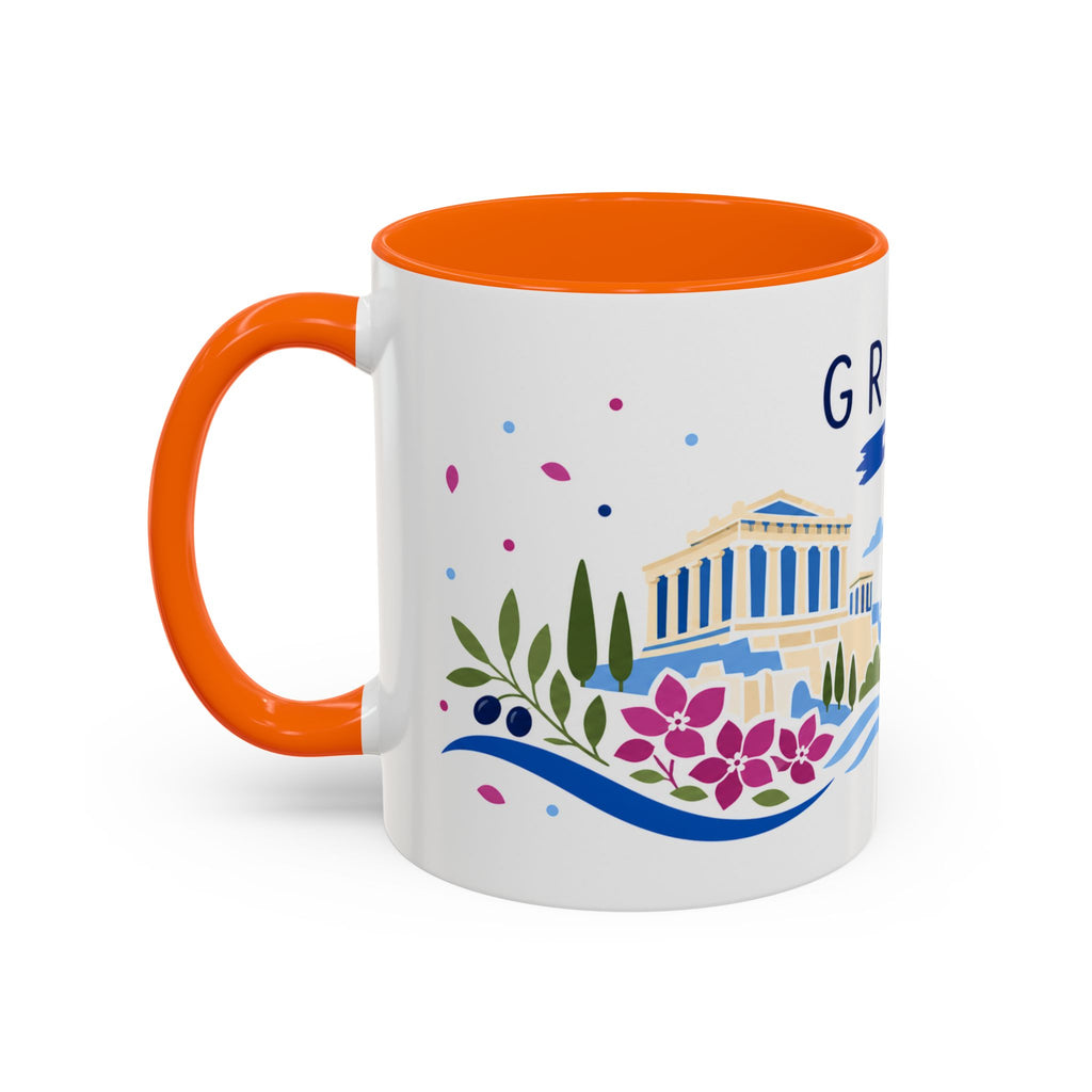 Greece Coffee Mug | Travel Souvenir Accent Mug | Country Gift Ceramic Cup 11oz 15oz