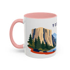 Yosemite Coffee Mug | Travel Destination Souvenir Gift | Accent Color Ceramic 11oz 15oz