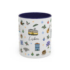 Lisbon Christmas Mug | Watercolor City Souvenir | Ceramic Coffee Cup 11oz 15oz