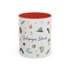 Galapagos Islands Christmas Mug | Watercolor Travel Souvenir | Holiday Gift | Accent Ceramic Coffee Cup 11oz 15oz