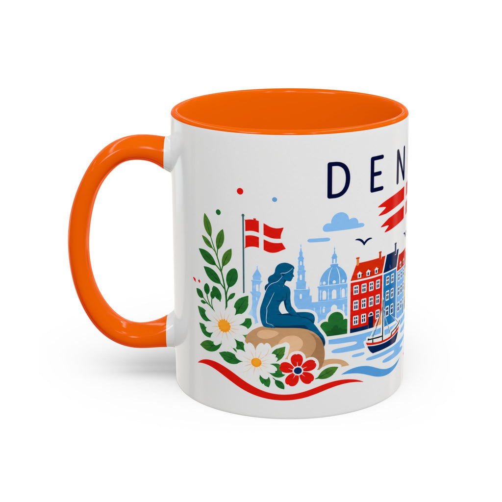 Denmark Coffee Mug | Travel Souvenir Accent Mug | Country Gift Ceramic Cup 11oz 15oz