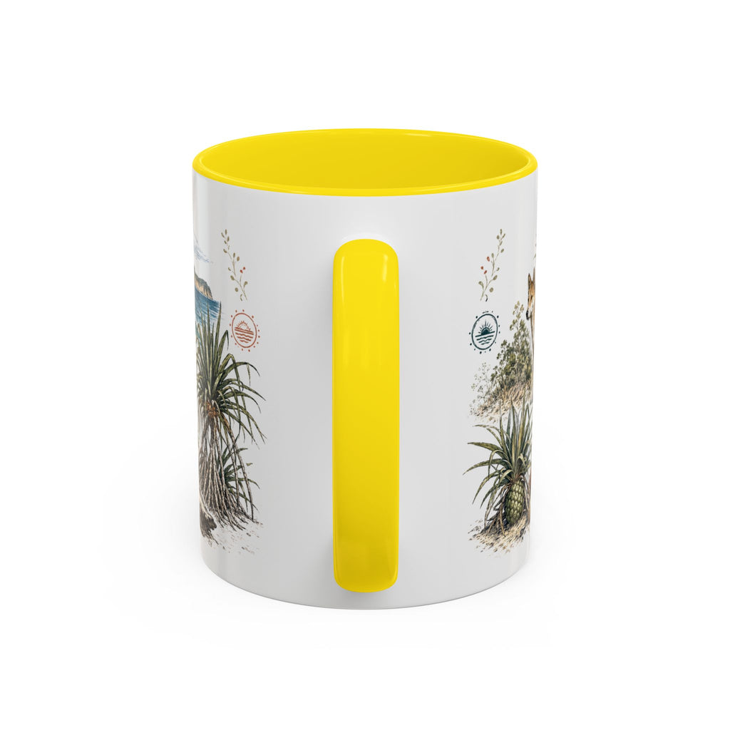 K'gari Mug, Australia Travel Souvenir, Bucket List Gift, Accent Ceramic Coffee Mug 11oz 15oz