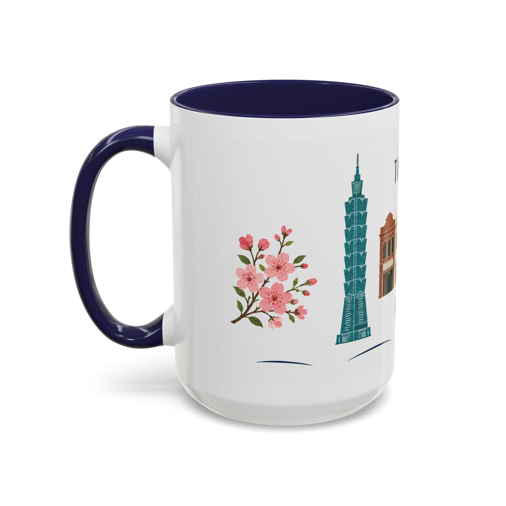 Taipei Coffee Mug | Taiwan Travel Souvenir | Porcelain Decal City Gift | 11oz 15oz Accent Mug