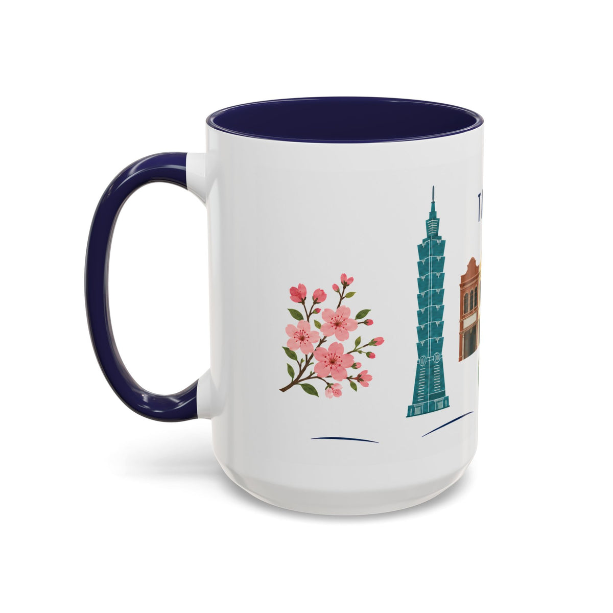 Taipei Coffee Mug | Taiwan Travel Souvenir | Porcelain Decal City Gift | 11oz 15oz Accent Mug