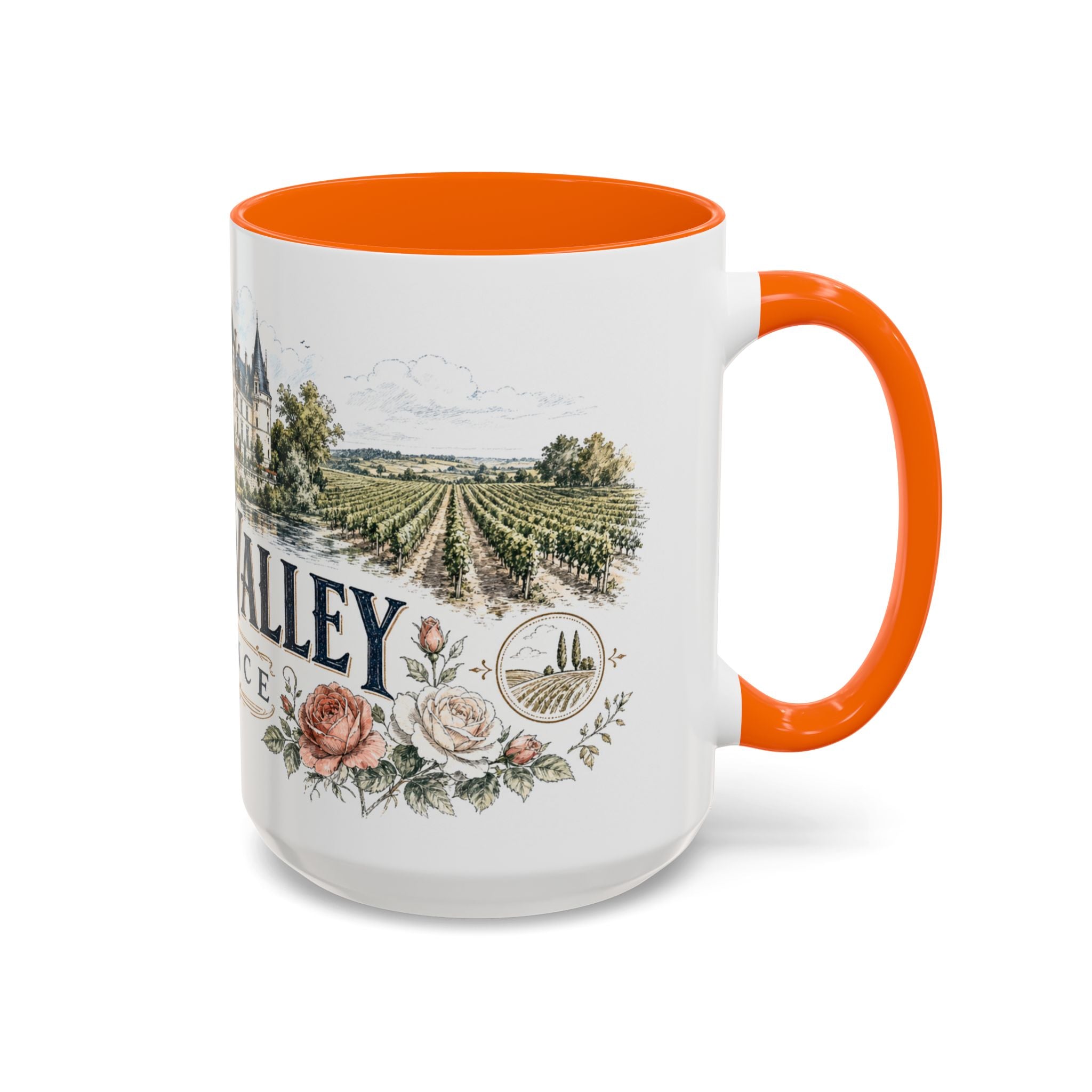 Loire Valley Mug, France Travel Souvenir, Bucket List Gift, Accent Ceramic Coffee Mug 11oz 15oz