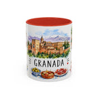 Granada Illustrated Travel Mug | City Souvenir Accent Coffee Mug | 11oz 15oz Ceramic Cup