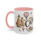 Cappadocia Coffee Mug | Travel Destination Souvenir Gift | Accent Color Ceramic 11oz 15oz