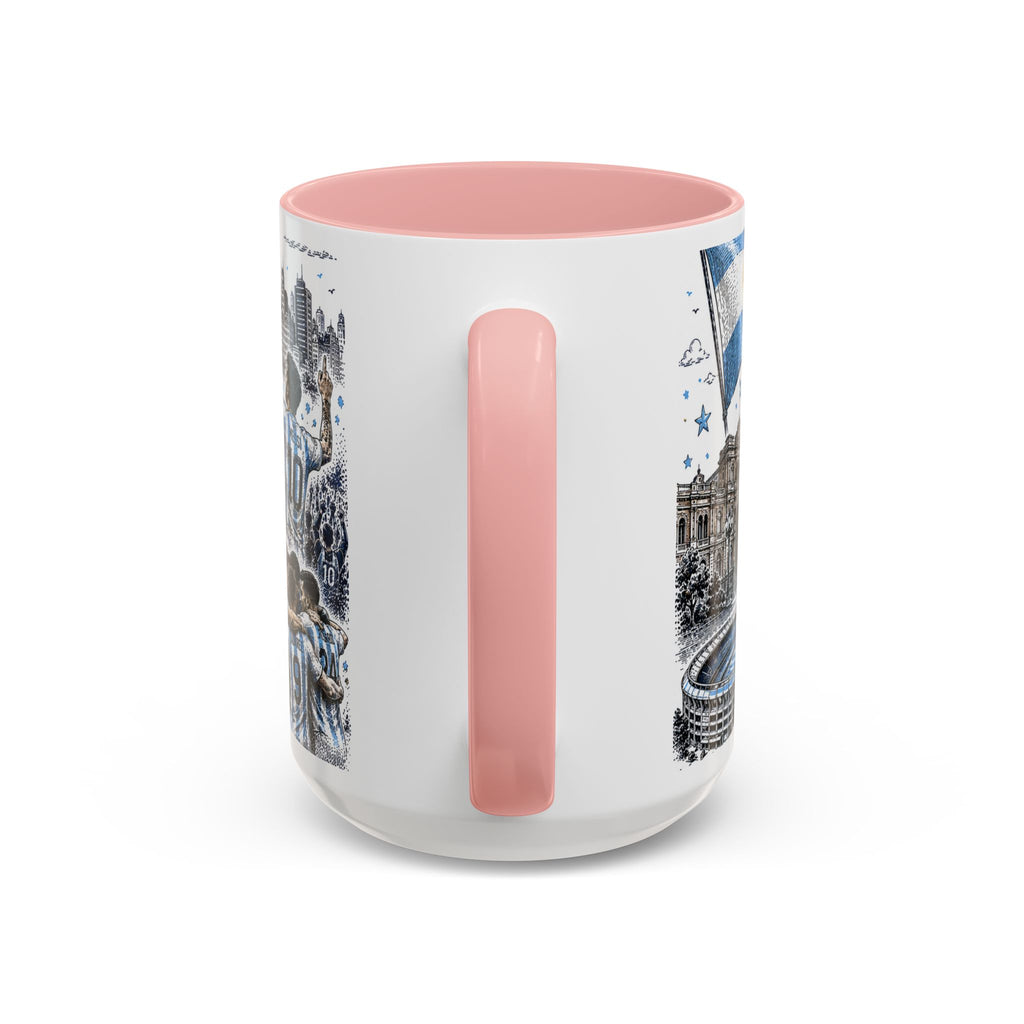 Argentina Soccer Coffee Mug | Soccer Fan Gift | Accent Color Ceramic 11oz 15oz Match Day Cup