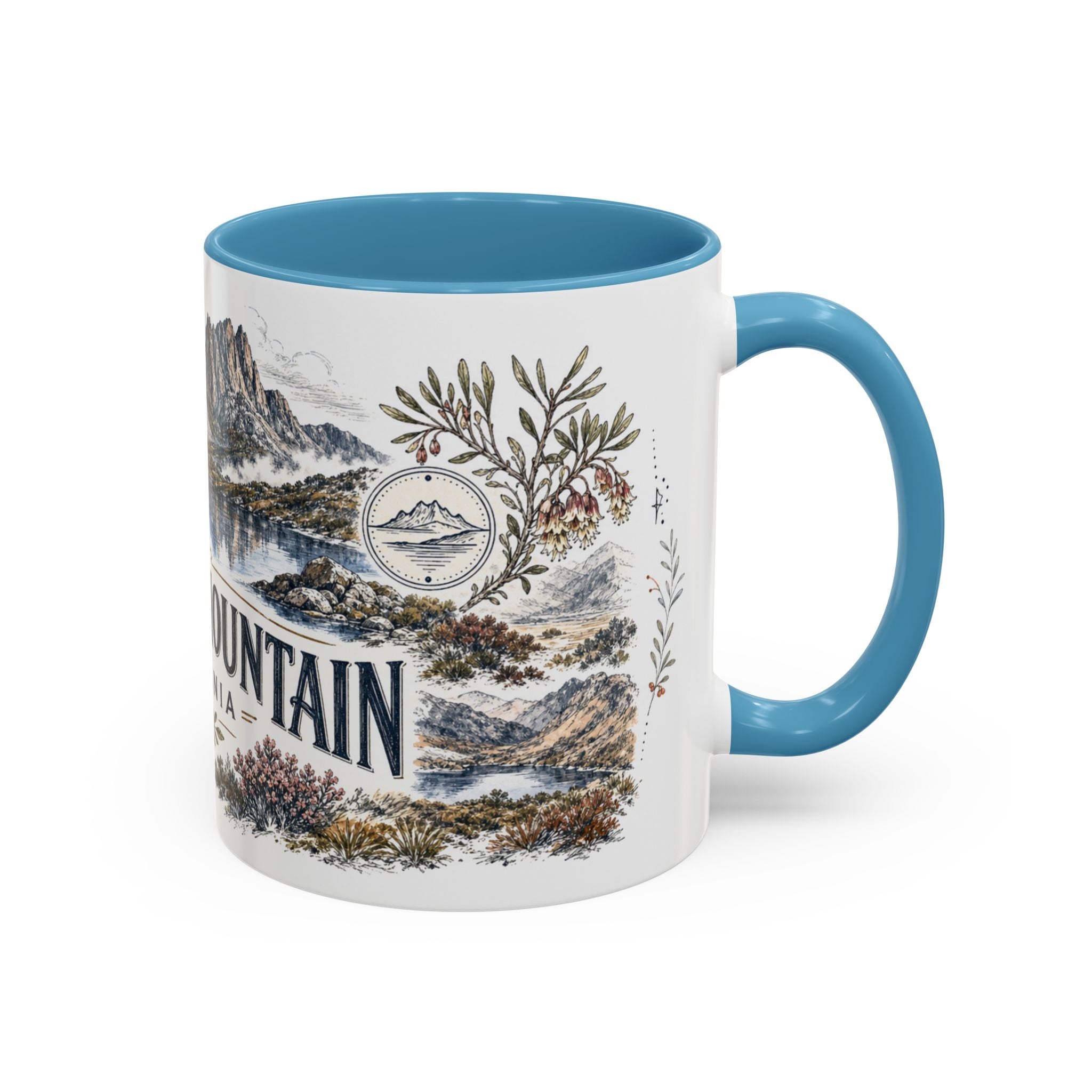 Cradle Mountain Mug, Tasmania Travel Souvenir, Bucket List Gift, Accent Ceramic Coffee Mug 11oz 15oz