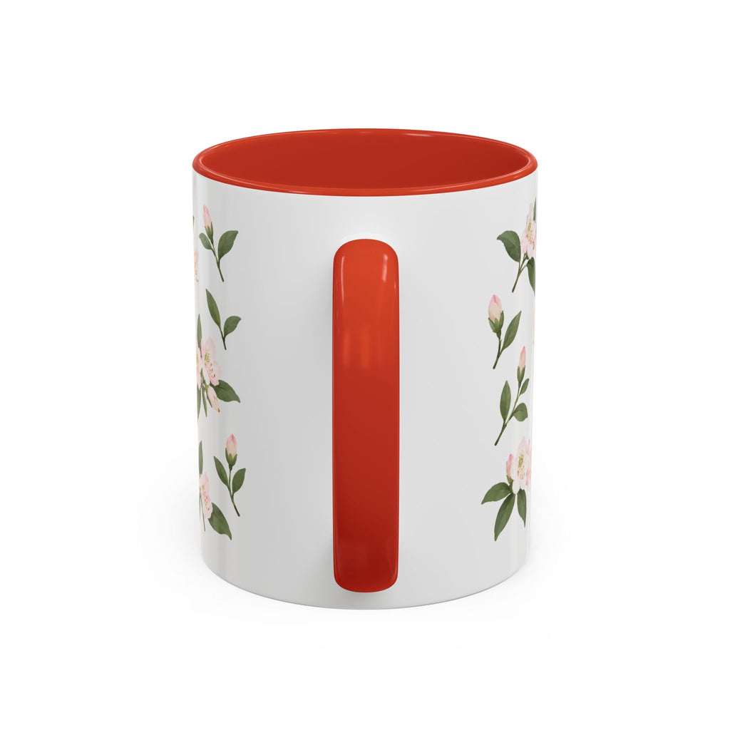 West Virginia Rhododendron Mug, State Flower Floral Coffee Cup, 11oz Botanical Gift