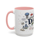 Dallas Coffee Mug | Texas Souvenir City Gift | Accent Color Ceramic 11oz 15oz