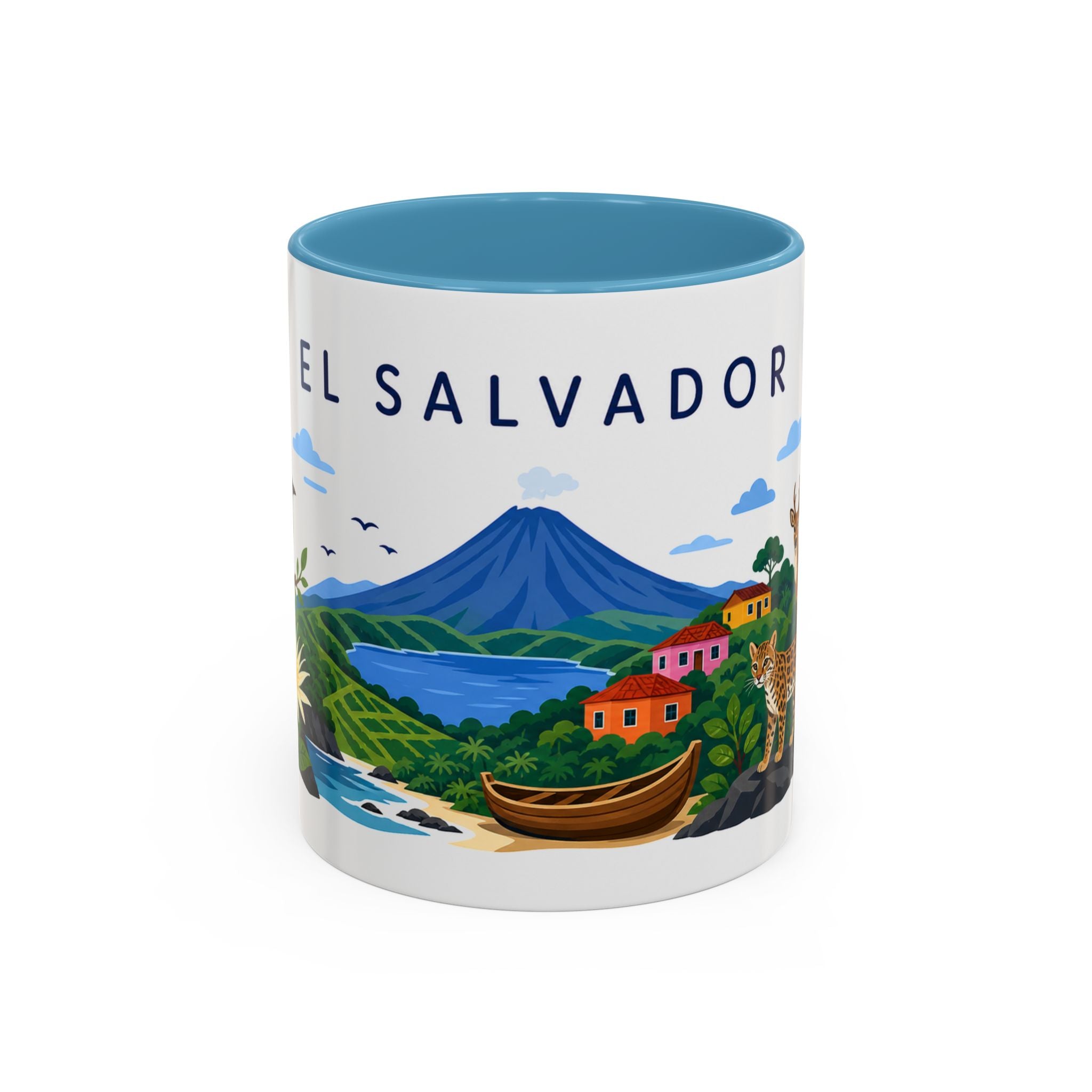 El Salvador Coffee Mug | Travel Souvenir Accent Mug | Country Gift Ceramic Cup 11oz 15oz