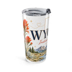 Wyoming State Flower 20oz Tumbler | Indian Paintbrush Botanical State Flower Gift | Insulated Stainless Steel Travel Cup