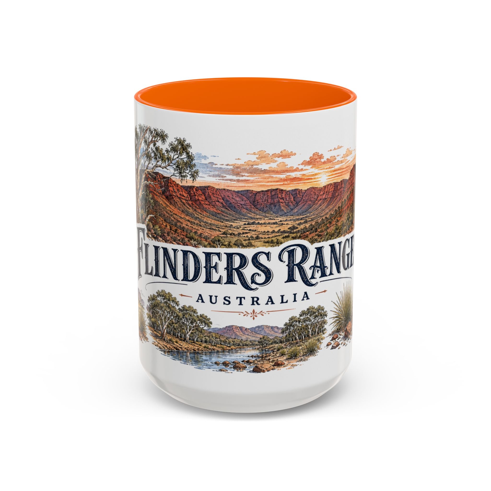 Flinders Ranges Mug, Australia Travel Souvenir, Bucket List Gift, Accent Ceramic Coffee Mug 11oz 15oz