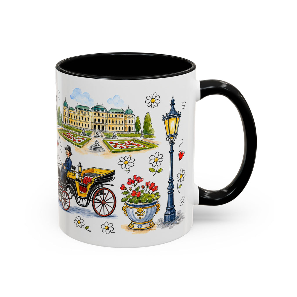 Vienna Travel Mug | European City Souvenir Accent Coffee Mug | 11oz 15oz Ceramic Cup