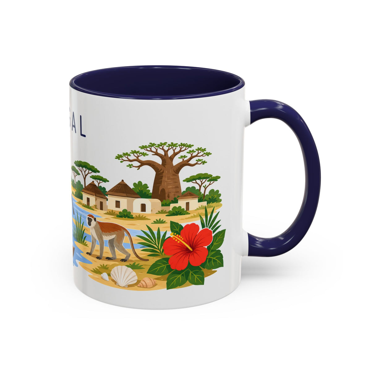 Senegal Soccer Coffee Mug | World Cup Fan Gift | Accent Color Ceramic 11oz 15oz Match Day Cup