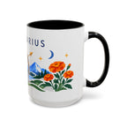 Sagittarius Zodiac Coffee Mug | Bow and Arrow Design | Astrology Birthday Gift | 11 oz 15 oz Ceramic Accent Mug