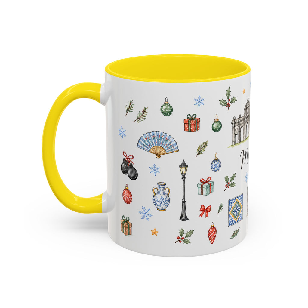 Madrid Christmas Mug | Watercolor City Souvenir, Travel Memories, Ceramic Coffee Cup