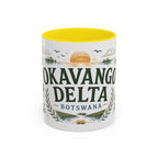 Okavango Delta Coffee Mug | Travel Destination Souvenir Gift | Accent Color Ceramic 11oz 15oz