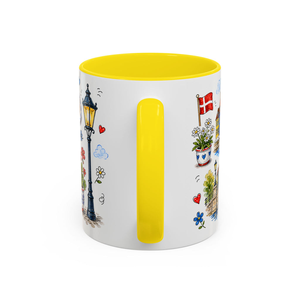 Copenhagen Travel Mug | European City Souvenir Accent Coffee Mug | 11oz 15oz Ceramic Cup