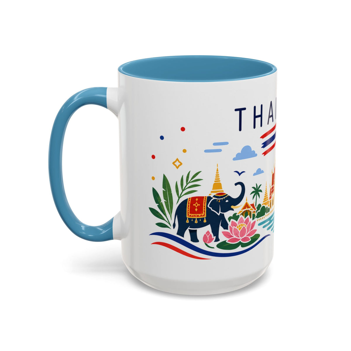 Thailand Coffee Mug | Travel Souvenir Accent Mug | Country Gift Ceramic Cup 11oz 15oz