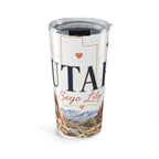 Utah State Flower 20oz Tumbler | Sego Lily Botanical State Flower Gift | Insulated Stainless Steel Travel Cup