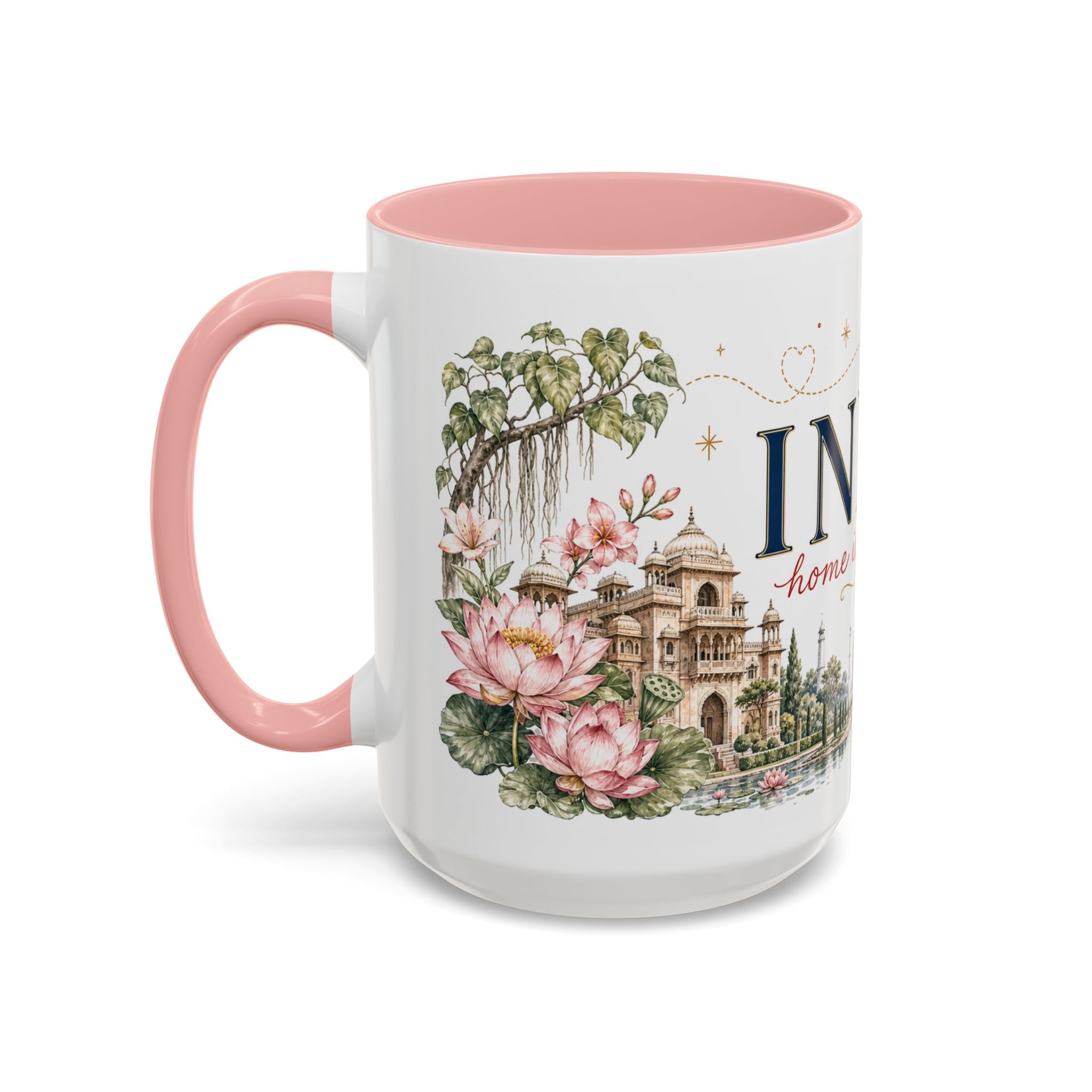 India Home Country Mug | Moving Away Gift | Long Distance Friendship | 11 oz 15 oz Accent Mug