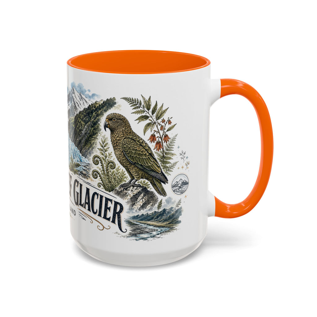 Franz Josef Glacier Mug, New Zealand Travel Souvenir, Bucket List Gift, Accent Ceramic Coffee Mug 11oz 15oz