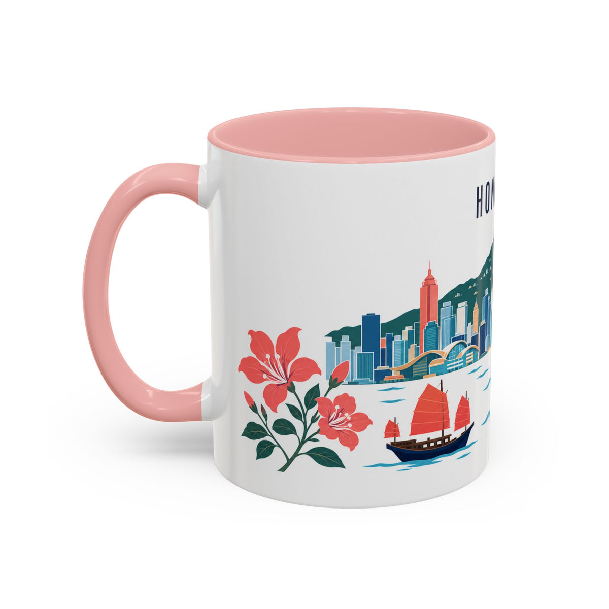 Hong Kong Coffee Mug | Hong Kong Travel Souvenir | Porcelain Decal City Gift | 11oz 15oz Accent Mug