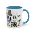 Chennai Coffee Mug | India Souvenir Travel Gift | Accent Color Ceramic 11oz 15oz
