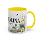 South Carolina State Mug | Botanical Map Accent Cup (11oz 15oz)
