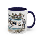 Fort Lauderdale Coffee Mug | United States Travel Souvenir | Vintage Illustrated City Gift | 11 oz 15 oz Accent Mug