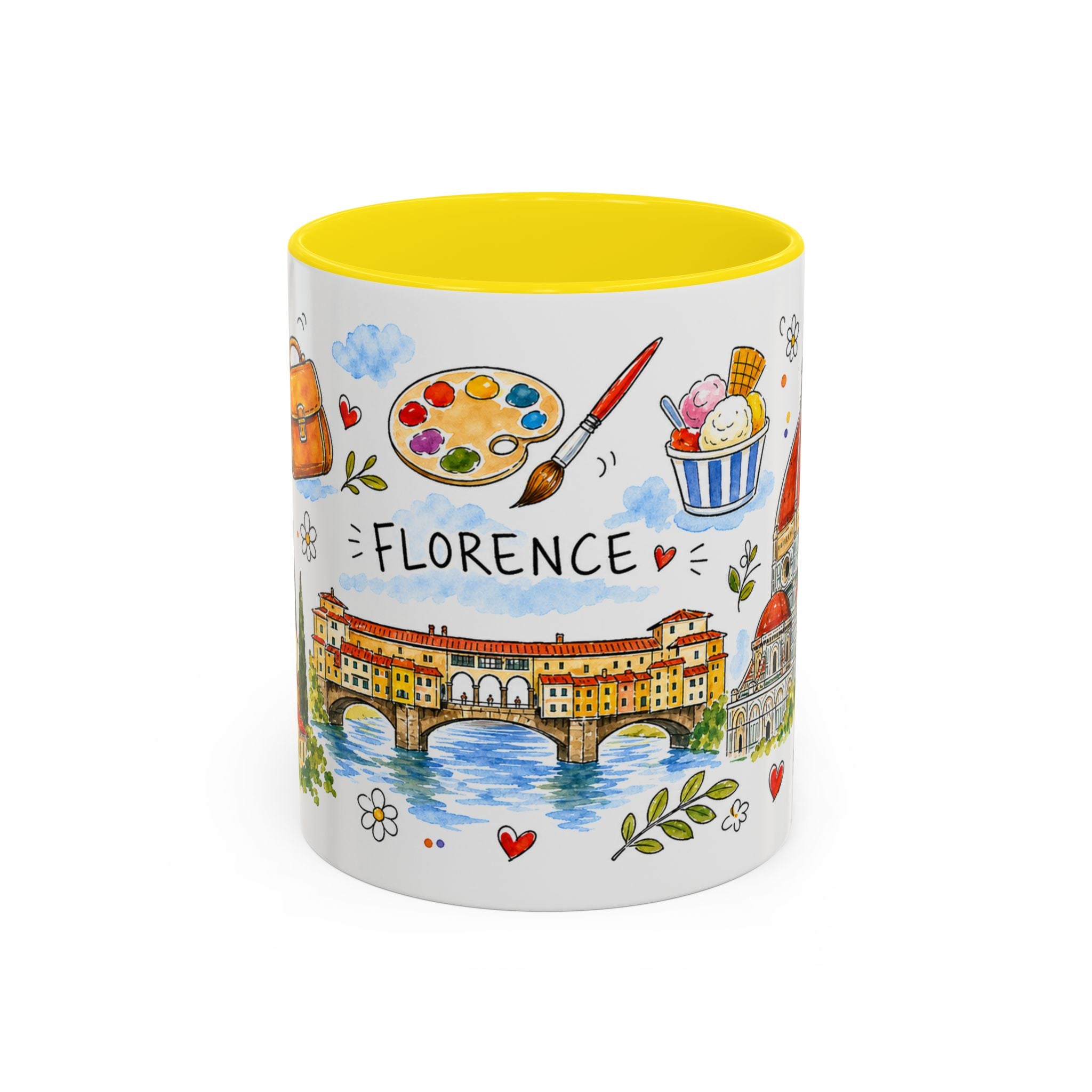 Florence Travel Mug | European City Souvenir Accent Coffee Mug | 11oz 15oz Ceramic Cup