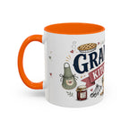 Grandma's Kitchen Hugs Coffee Mug | Gift From Grandkids | Accent Color Ceramic 11oz 15oz