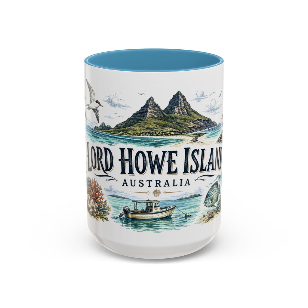 Lord Howe Island Mug, Australia Travel Souvenir, Bucket List Gift, Accent Ceramic Coffee Mug 11oz 15oz