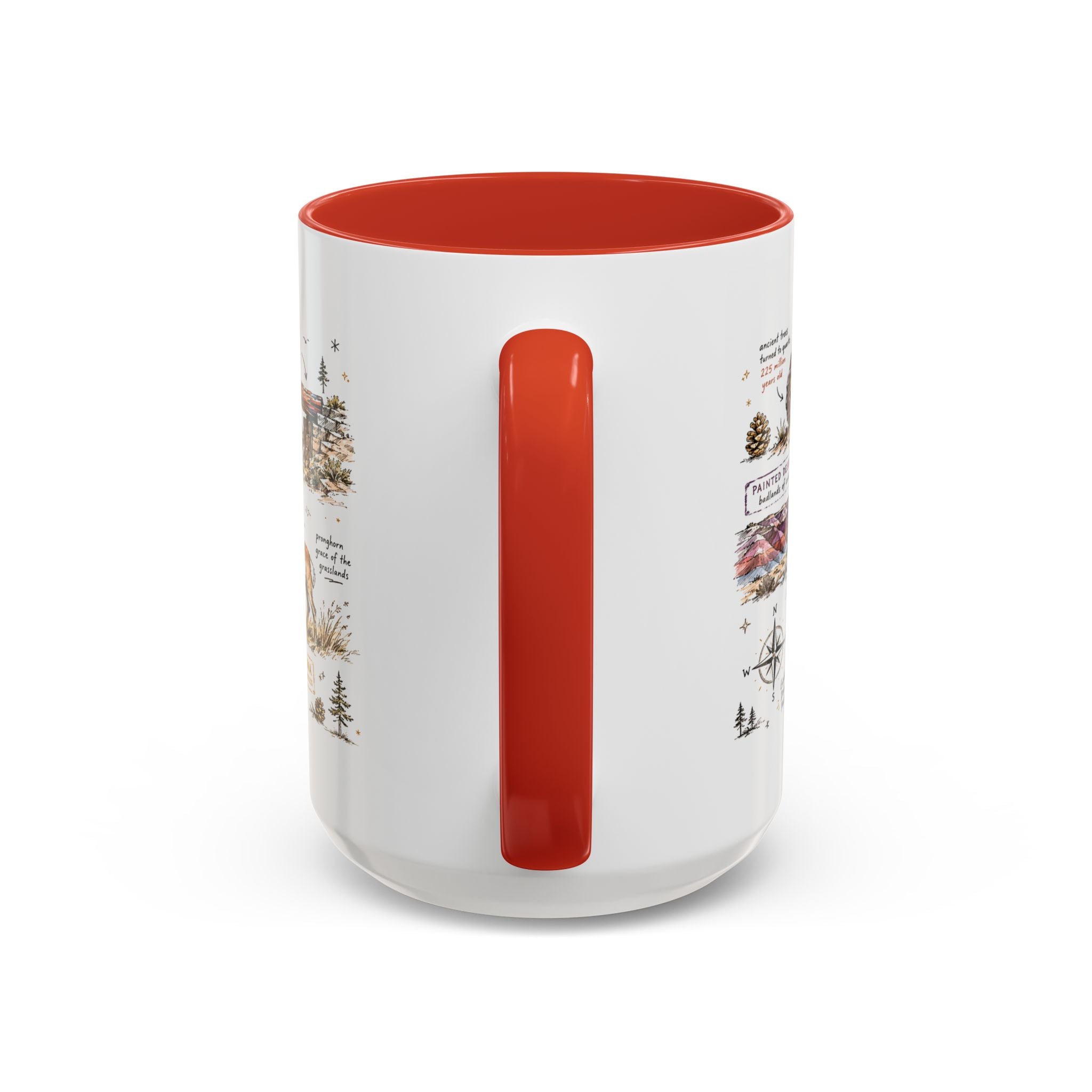 Petrified Forest National Park Coffee Mug | Arizona Painted Desert Fossil Gift | Accent Color Ceramic 11oz 15oz