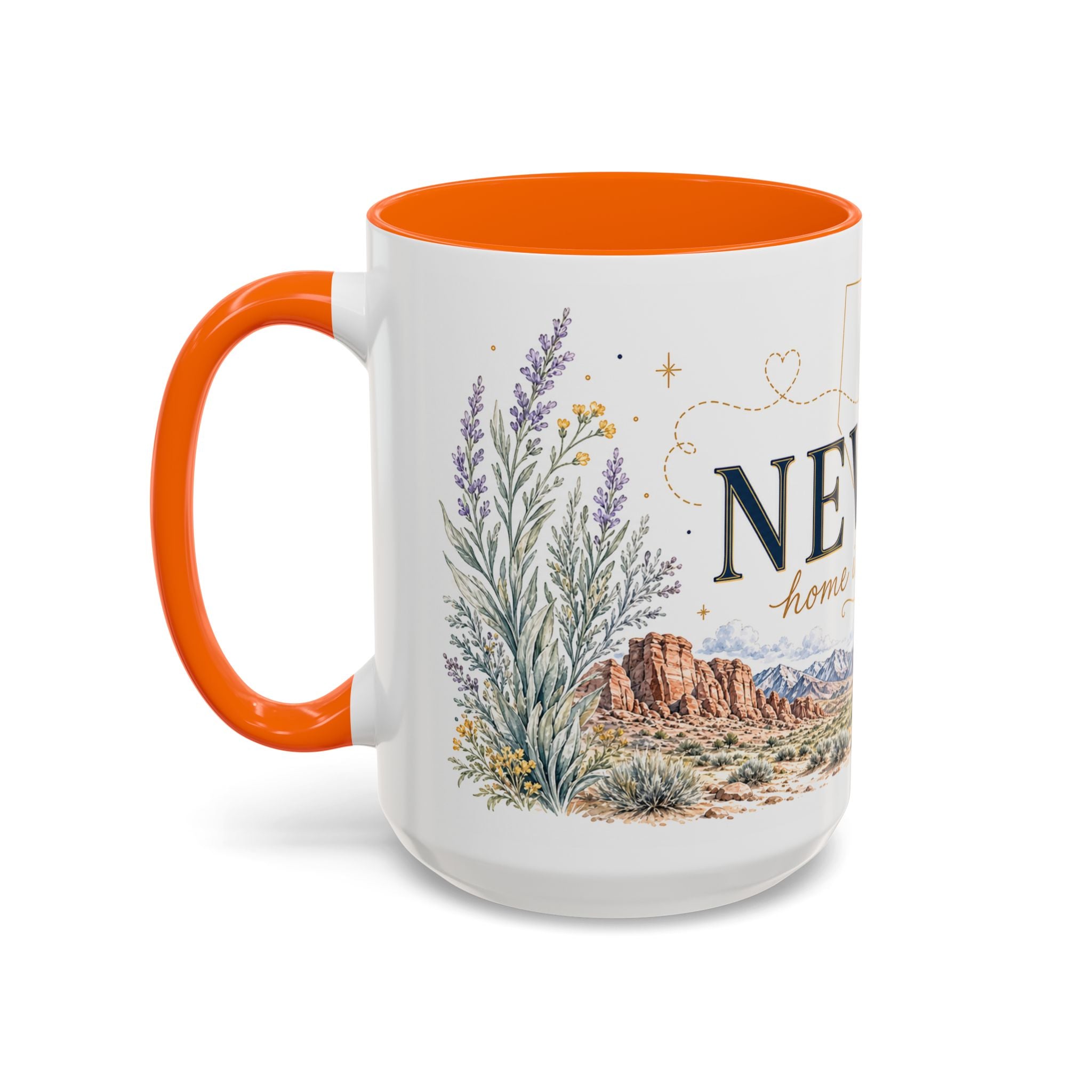 Nevada Home State Mug | Moving Away, Long Distance Friendship Gift | 11oz 15oz Accent Mug