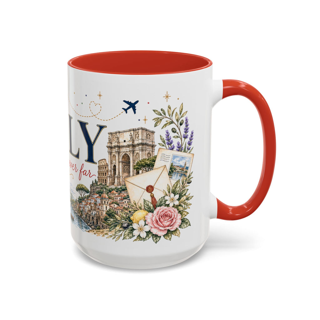 Italy Home Country Mug | Moving Away Gift | Long Distance Friendship | 11 oz 15 oz Accent Mug